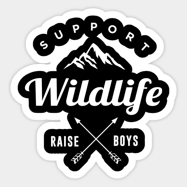 Support Wildlife Raise Boys Sticker by amalya